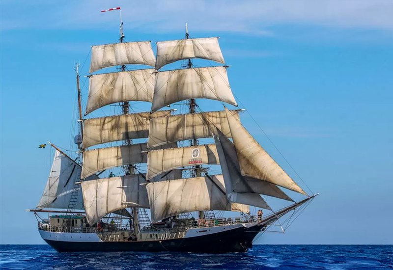 This is "Gunilla," the ship on which students at Öckerö Gymnasieskola do frequent trips during their three years.